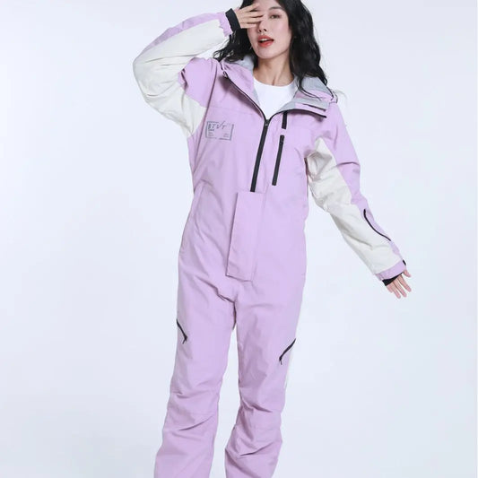 Women Outdoor Hooded Ski Suits Winter One Piece Snowsuits Jumpsuitsļ¼å¤å¶ļ¼Ā