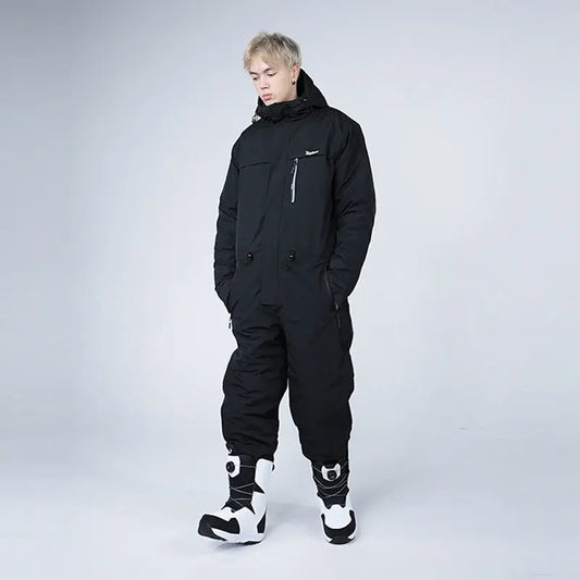 Outdoor Hooded Ski Jumpsuits Coveralls One Piece Ski Suitsļ¼å¤å¶ļ¼Ā
