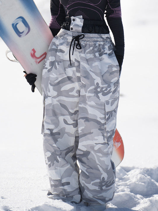 Women's Rabbit Snow Freestyle Prime Baggy Camo Snowboard PantsĀ