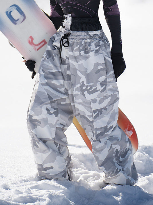 Women's Rabbit Snow Freestyle Prime Baggy Camo Snowboard PantsĀ