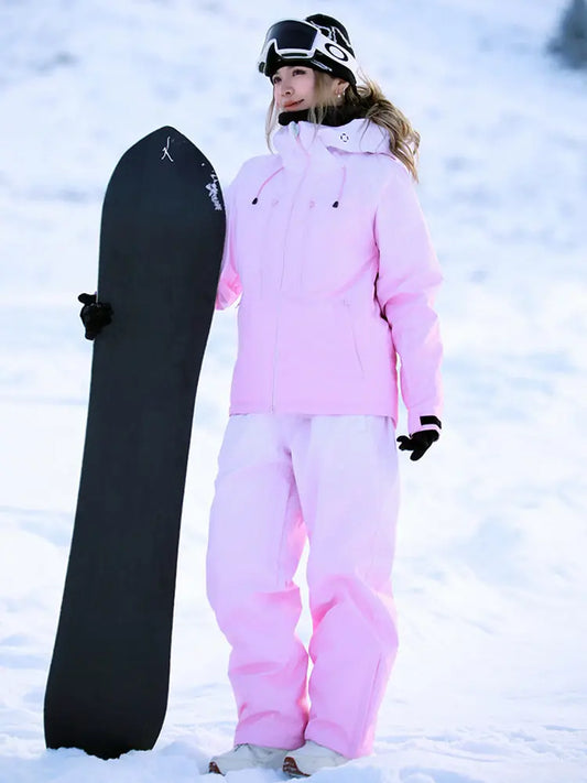 Female Gradient Snowsuits for Winter 2 Pieces Windproof Ski WearĀ