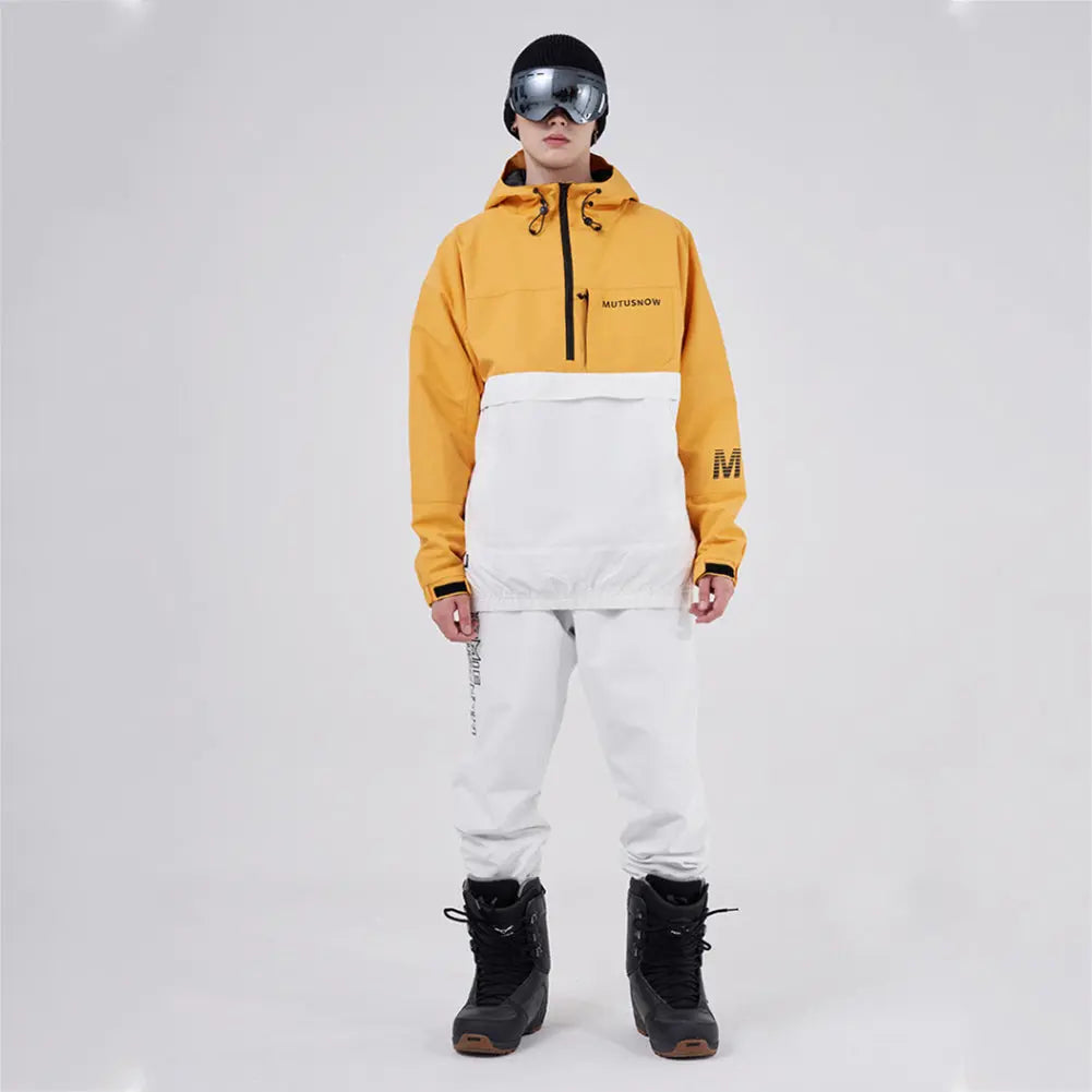Hotian Men Ski Snowboard Insulated Anorak Hoodie HOTIAN