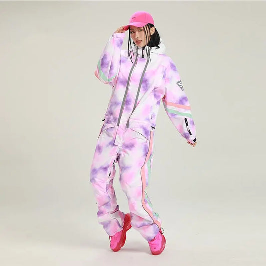 Women One Pieces Ski Suits Waterproof Ski Jumpsuitļ¼å¤å¶ļ¼Ā