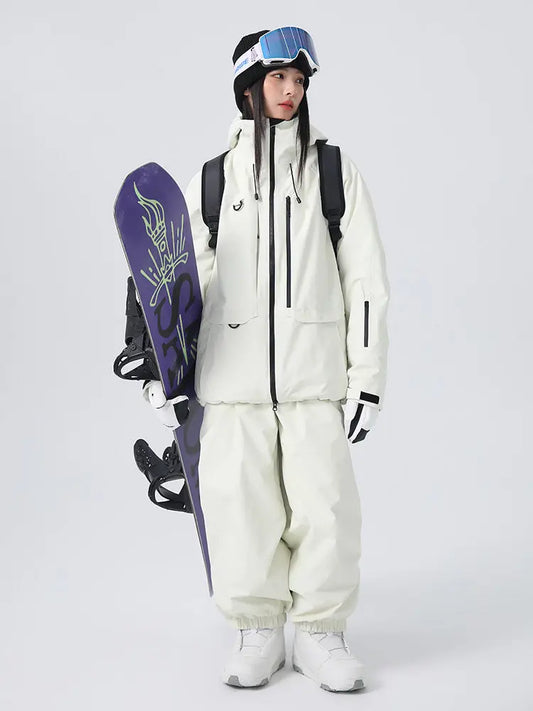 Unisex Sporty All-Weather Snow Suits Baggy SnowsuitsĀ