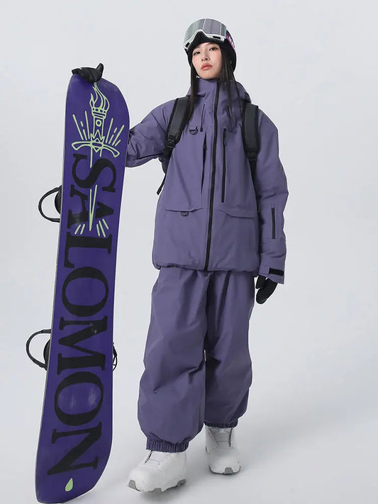 Unisex Sporty All-Weather Snow Suits Baggy SnowsuitsĀ
