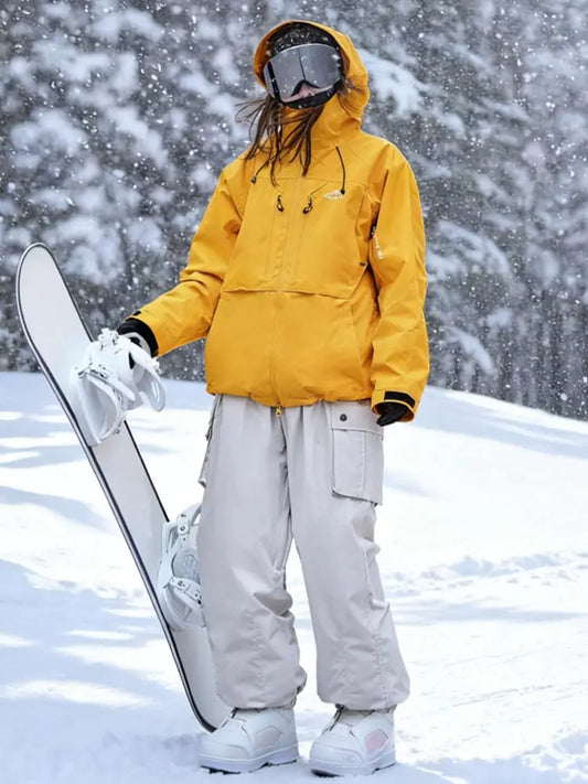 Women Cargo Snow Suits Baggy Snow Jacket & Pants