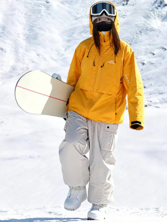 Women Cargo Snow Suits Baggy Snow Jacket & Pants