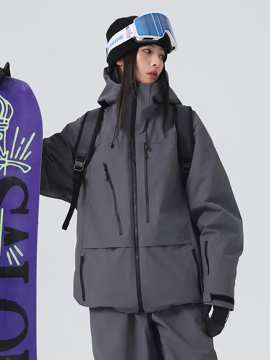 Women's Baggy Snow Jacket Cool Mountain Freeride Ski JacketĀ