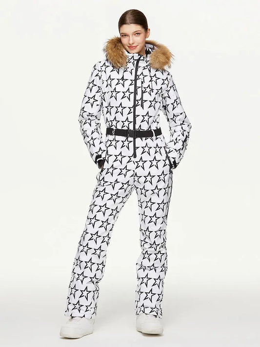 Women's Arctic Queen Winter Fantasy Full Body Onesie Ski JumpsuitĀ