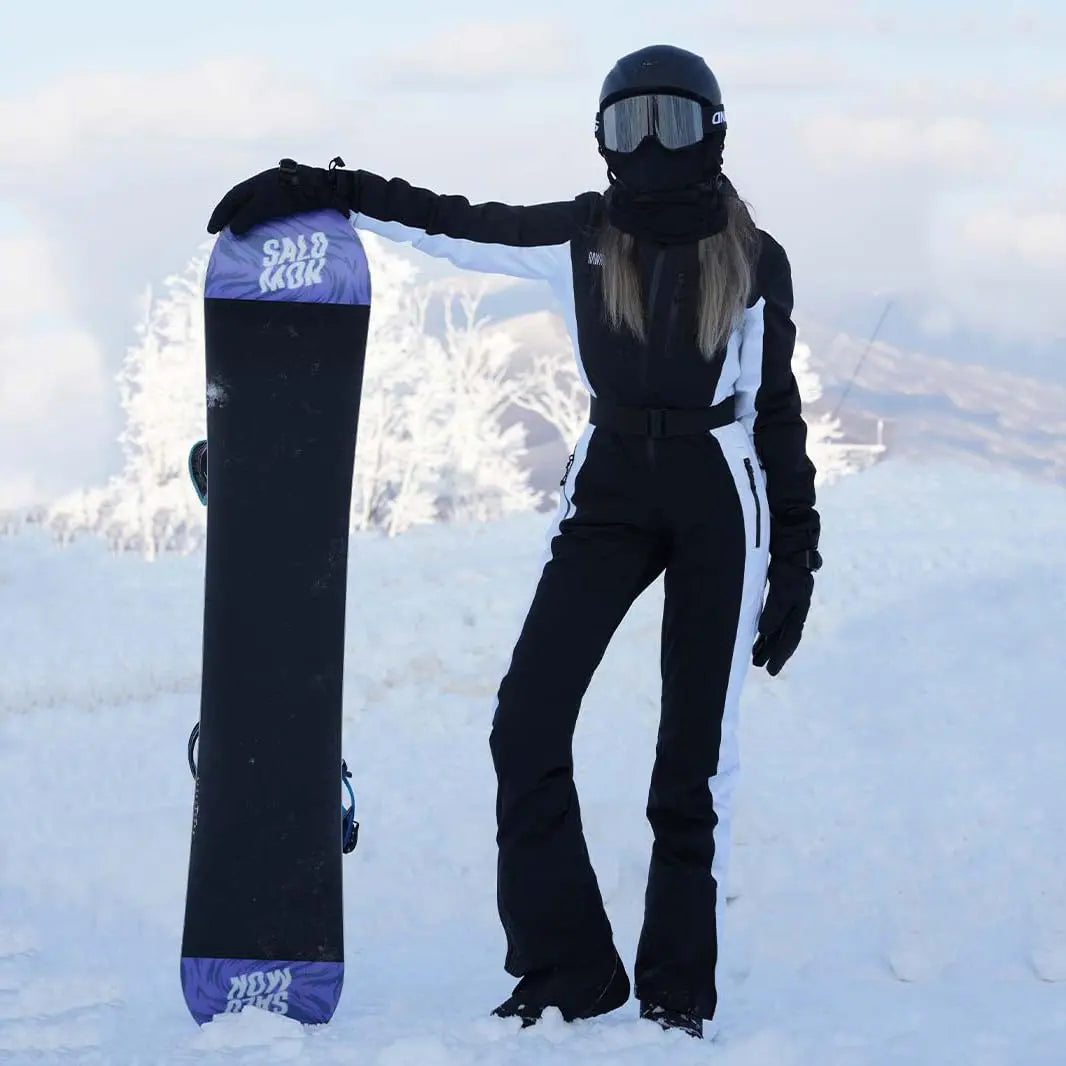 Women's Colorful Fancy Print One Piece Ski Jumpsuit Snowsuits