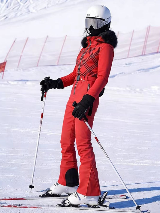 Women Chic Ski & Snowboard Suits Full Body One-piece Jumpsuits