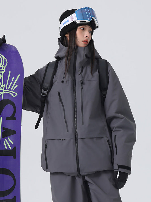 Women's Searipe Unisex Urban Ridge Mountain Freeride Baggy Snow Jacket 