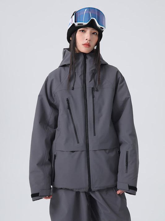 Women's Searipe Unisex Urban Ridge Mountain Freeride Baggy Snow Jacket 