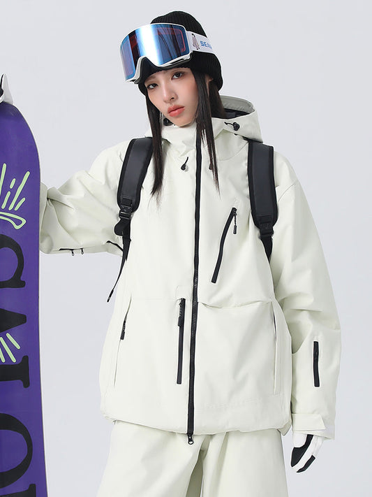 Women's Searipe Durable Mountain Rider All-Weather Baggy Snow Jacket 