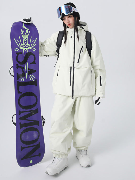 Women's Searipe Unisex Durable Mountain Rider All-Weather Baggy Snow Suit 