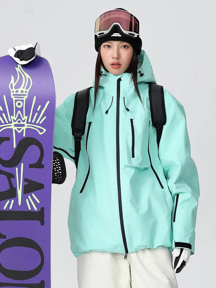 Women's Searipe Durable Mountain Pro All-Terrain Baggy Snow Jacket 