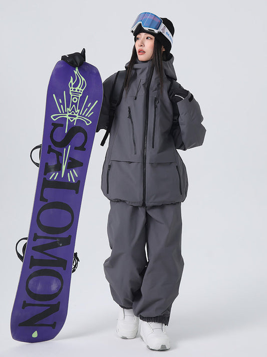 Women's Searipe Unisex Urban Ridge Mountain Freeride Baggy Snow Suit 