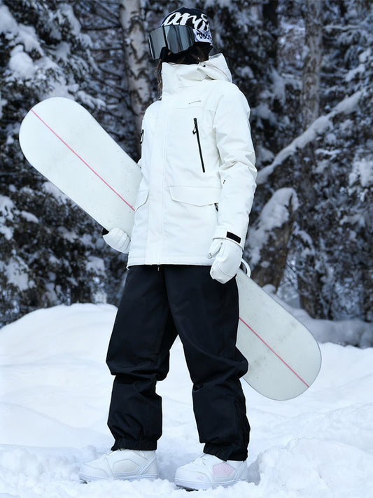 Couple Style Hooded Snow Jackets & Pants Set