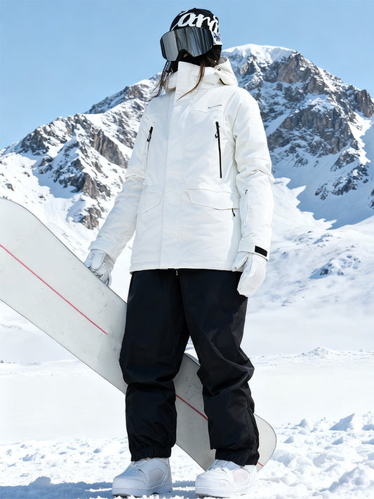 Couple Style Hooded Snow Jackets & Pants Set
