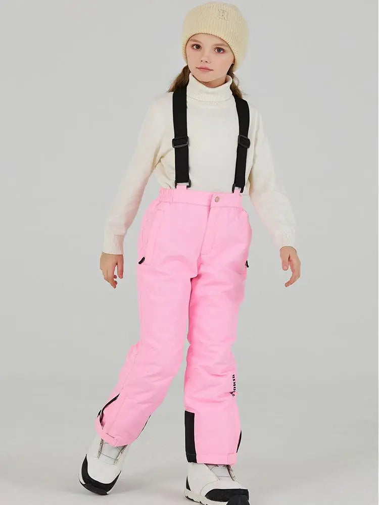 Kids Loose Fit Snow & Ski Pants Removable Shoulder Strap（复制） 