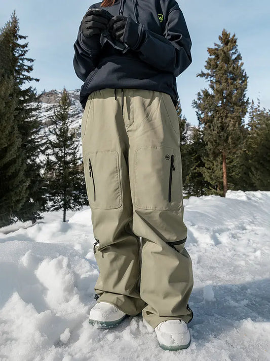 Baggy Snowboard Trousers Unisex Cargo Ski Pants 