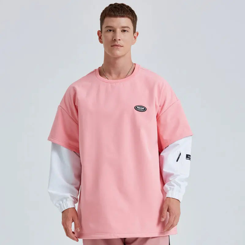 Couple Style Outdoor Ski Sweatshirt Loose Patchwork Winter