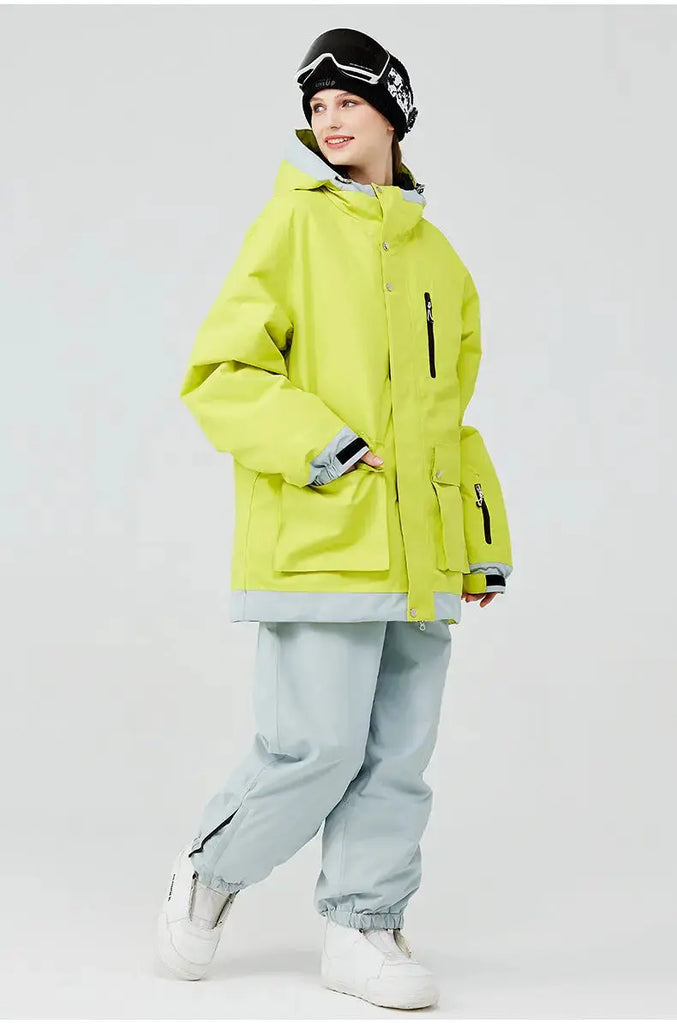 Deluxe Ski Snowboard Jacket & Pants Set Loose Fit Sportswear HOTIANSNOW