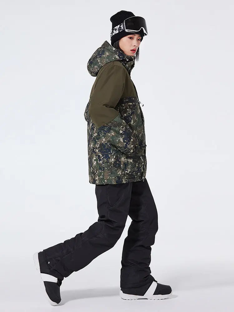 Floral Printed Snow Jackets & Bibs Set for Women HOTIANSNOW
