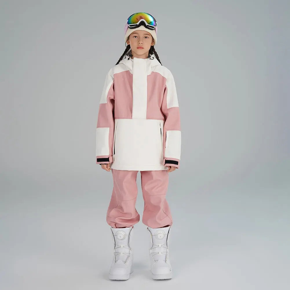 Girl's Color Blocked Warm Snow Suit