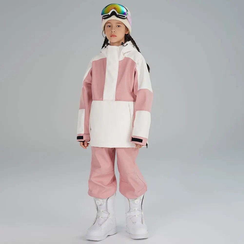 Girl's Color Blocked Warm Snow Suit