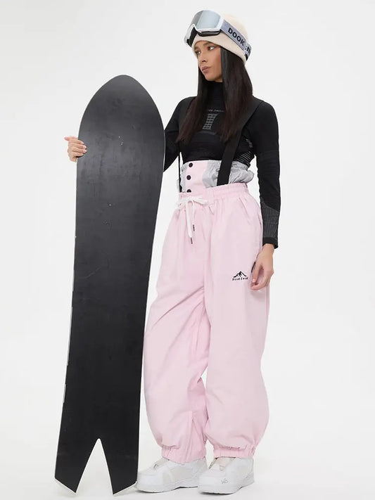 Girls Baggy Snow Bib Pants Loose Fit Ski Trousers for Sports