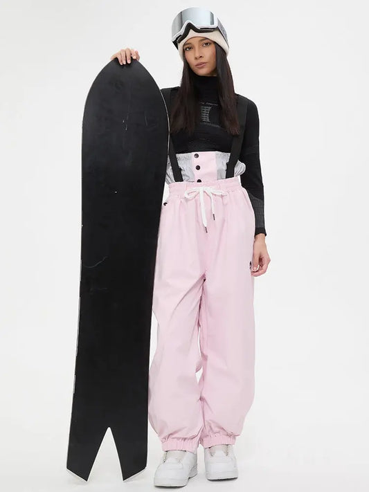 Girls Baggy Snow Bib Pants Loose Fit Ski Trousers for Sports