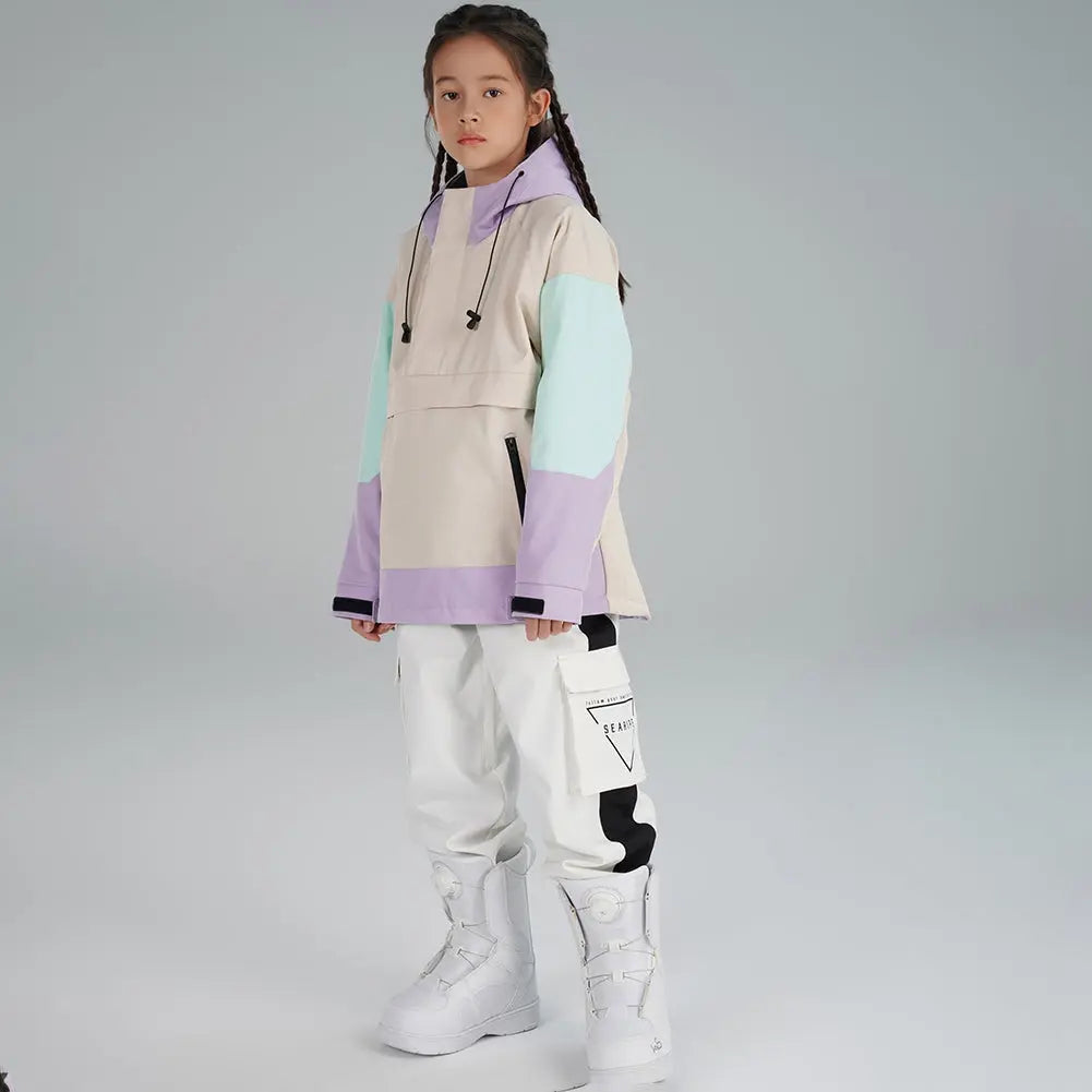 Girls Color Blocked Snowsuits