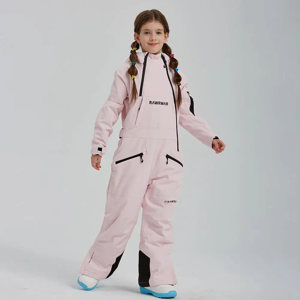 Girls One Piece Snowsuits Waterproof