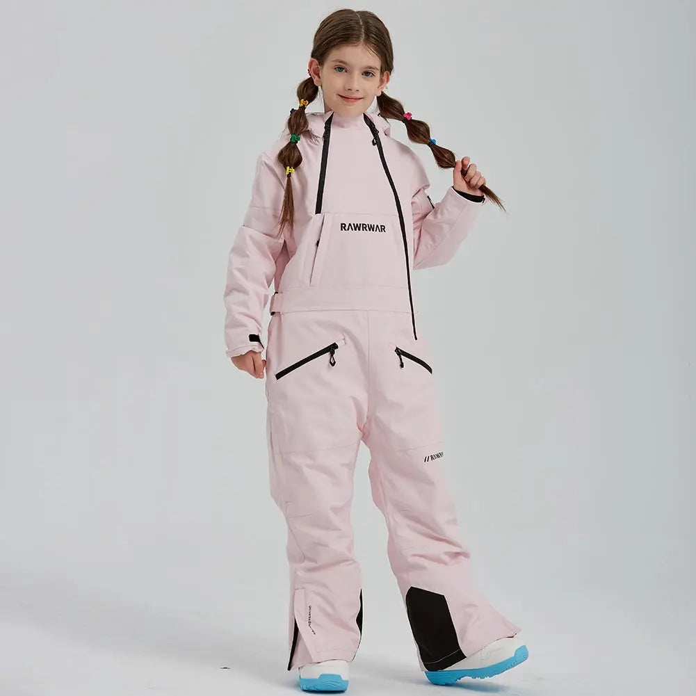 Girls One Piece Snowsuits Waterproof