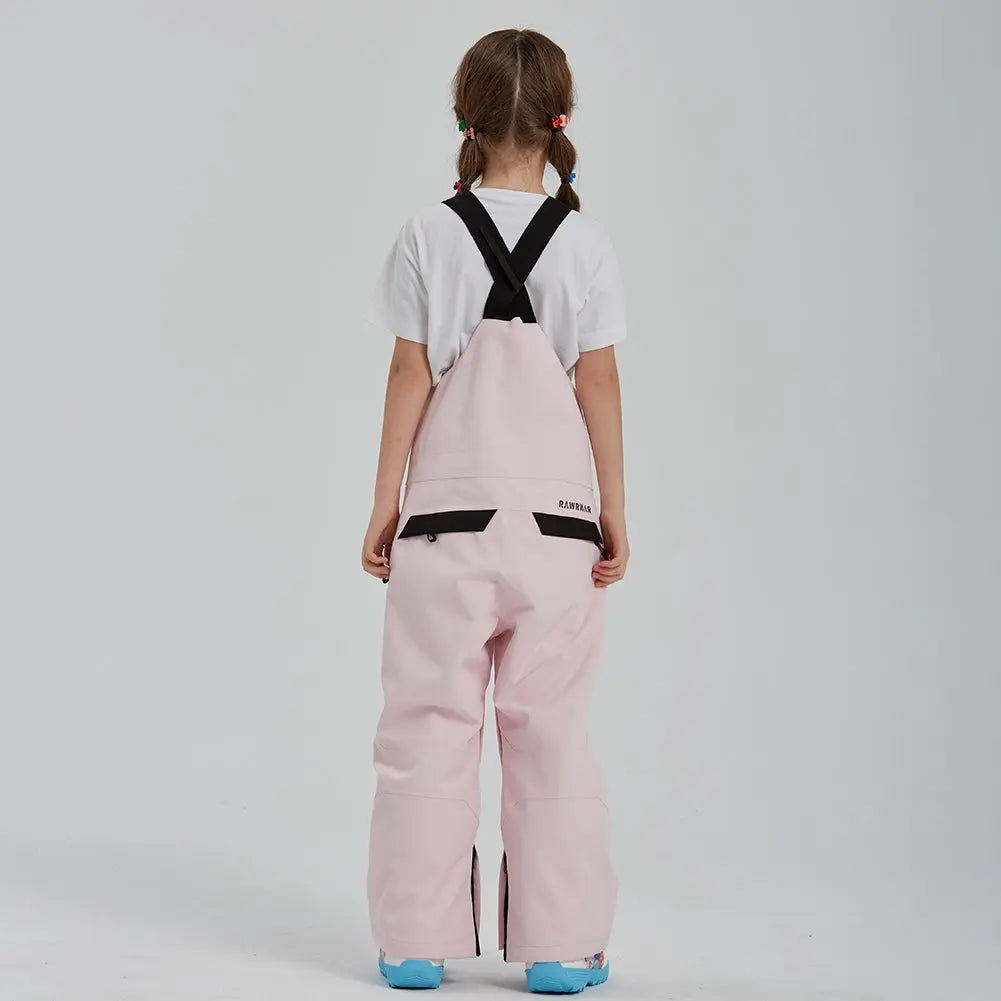Girls One-piece Ski Bibs Pants Kids Warm Snow Jogger Jumpsuits