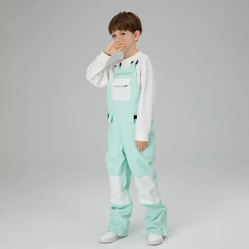 HOTIAN Boys Colorblock Ski Overall Bib Pants HOTIAN