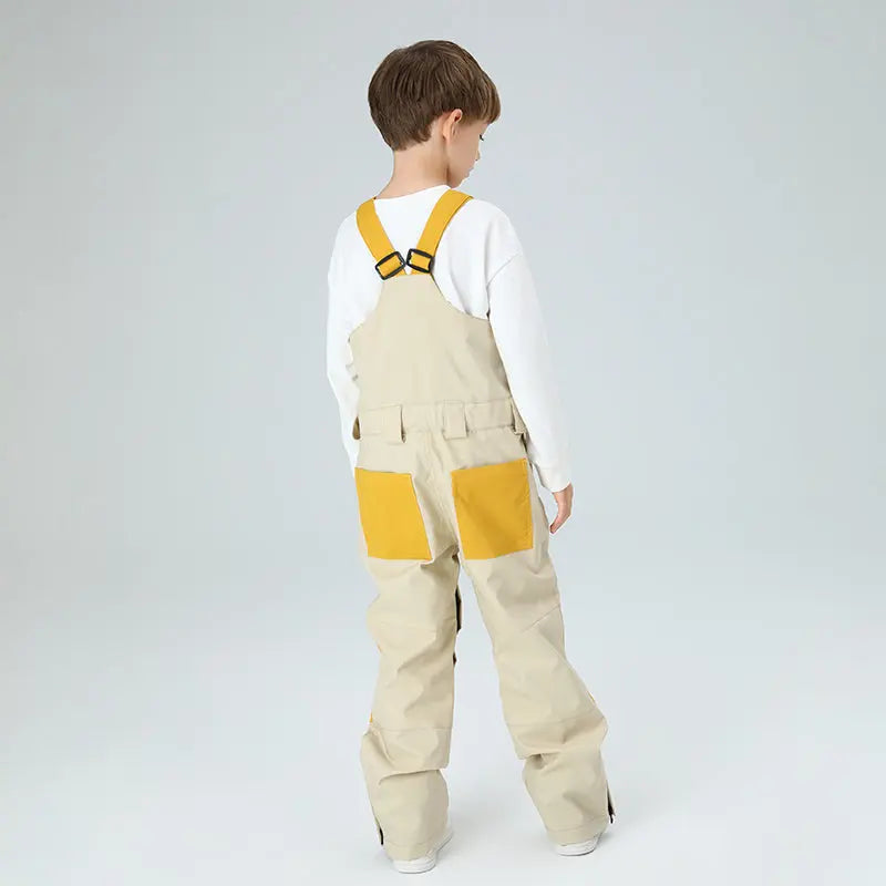 HOTIAN Boys Colorblock Ski Overall Bib Pants HOTIAN