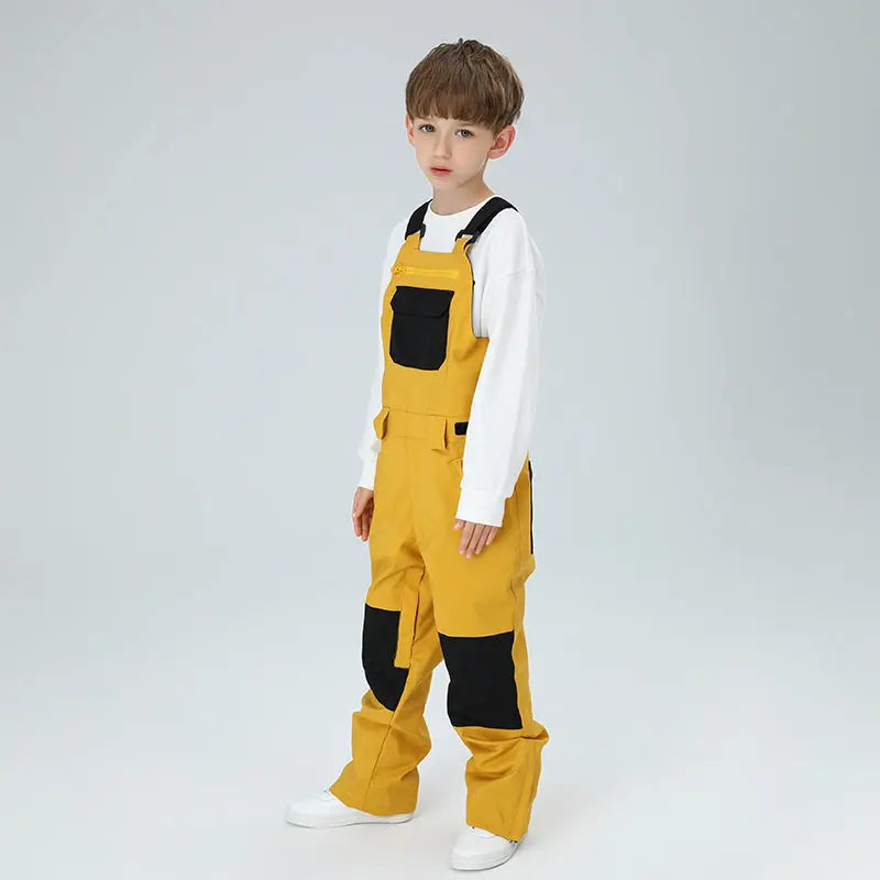 HOTIAN Boys Colorblock Ski Overall Bib Pants HOTIAN