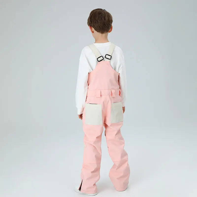 HOTIAN Boys Colorblock Ski Overall Bib Pants HOTIAN