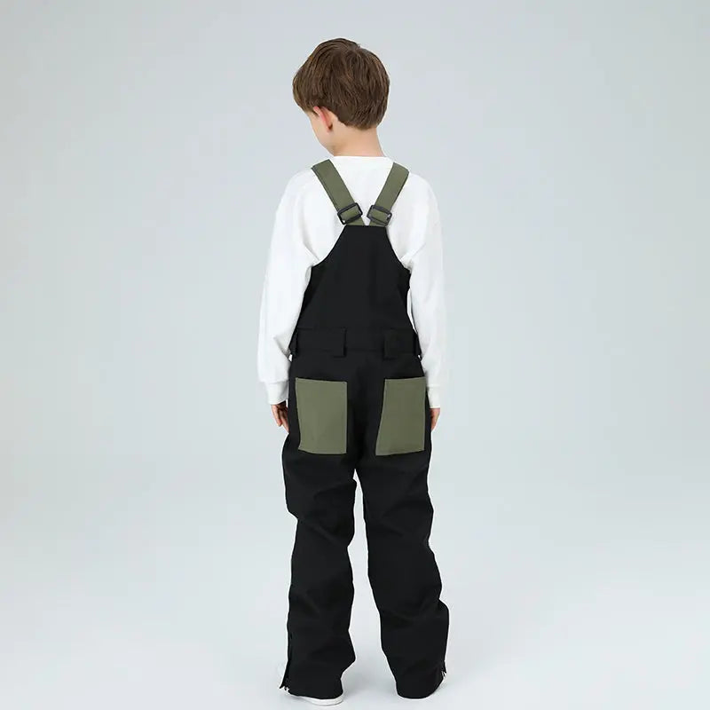 HOTIAN Boys Colorblock Ski Overall Bib Pants HOTIAN