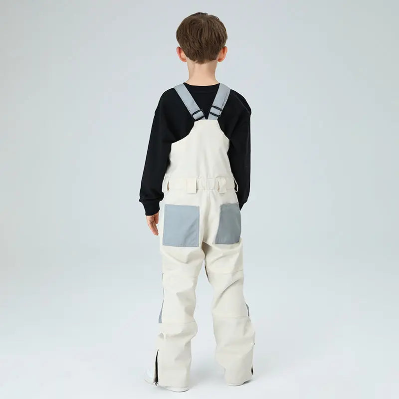 HOTIAN Boys Colorblock Ski Overall Bib Pants HOTIAN