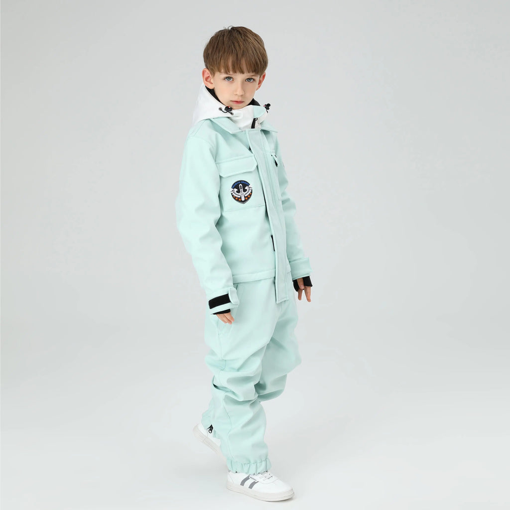 HOTIAN Boys Hooded Cargo One Piece Snow Suits HOTIAN