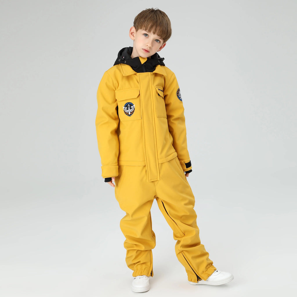 HOTIAN Boys Hooded Cargo One Piece Snow Suits HOTIAN