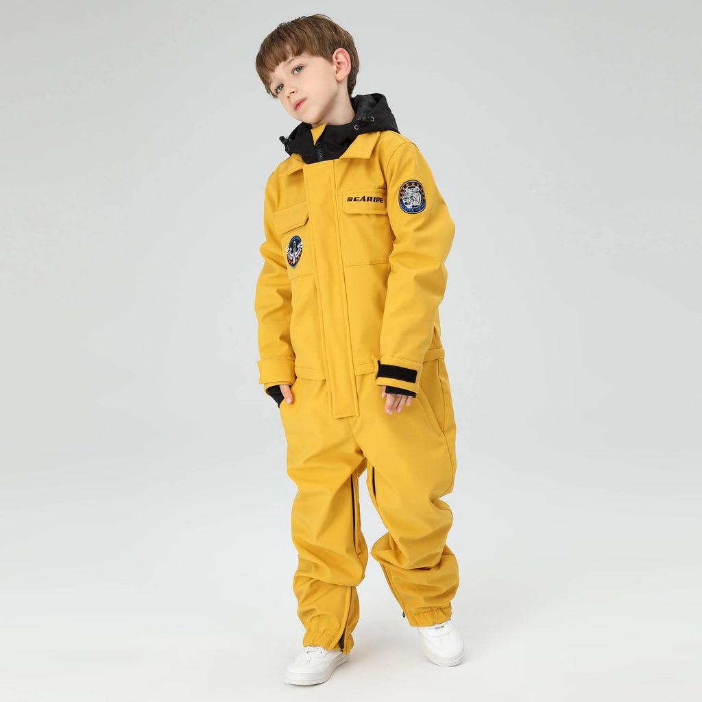 HOTIAN Boys Hooded Cargo One Piece Snow Suits HOTIAN