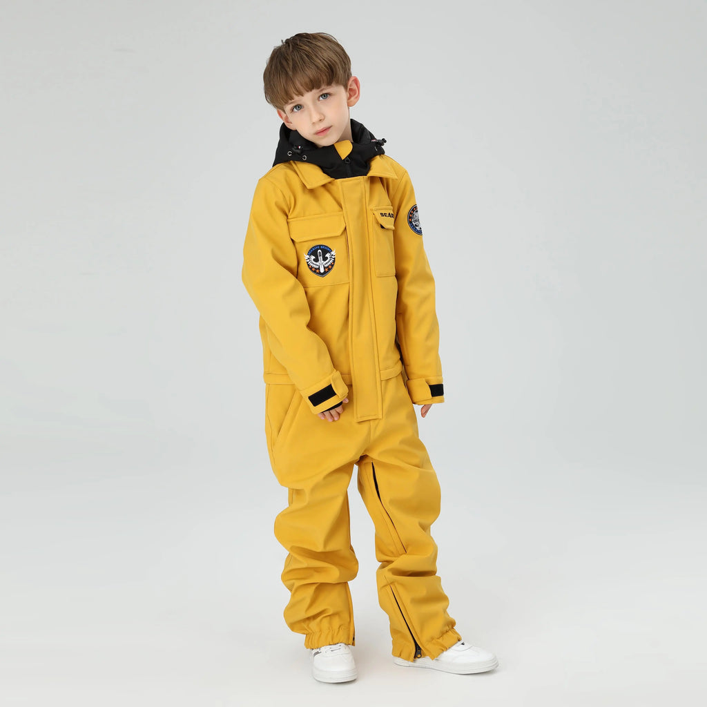 HOTIAN Boys Hooded Cargo One Piece Snow Suits HOTIAN