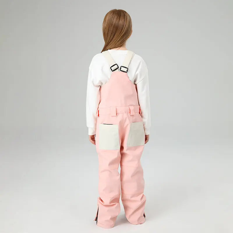 HOTIAN Girls Colorblock Ski Overall Bib Pants HOTIAN