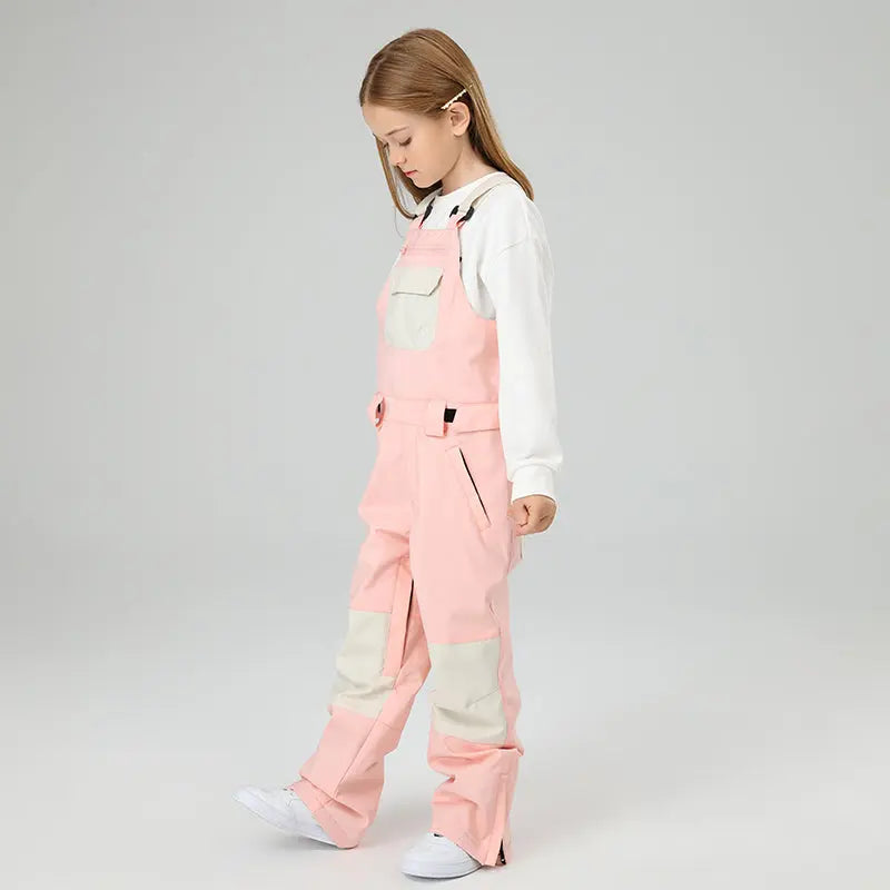 HOTIAN Girls Colorblock Ski Overall Bib Pants HOTIAN