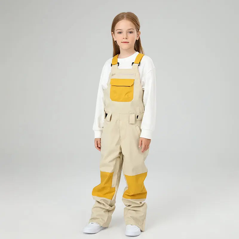 HOTIAN Girls Colorblock Ski Overall Bib Pants HOTIAN