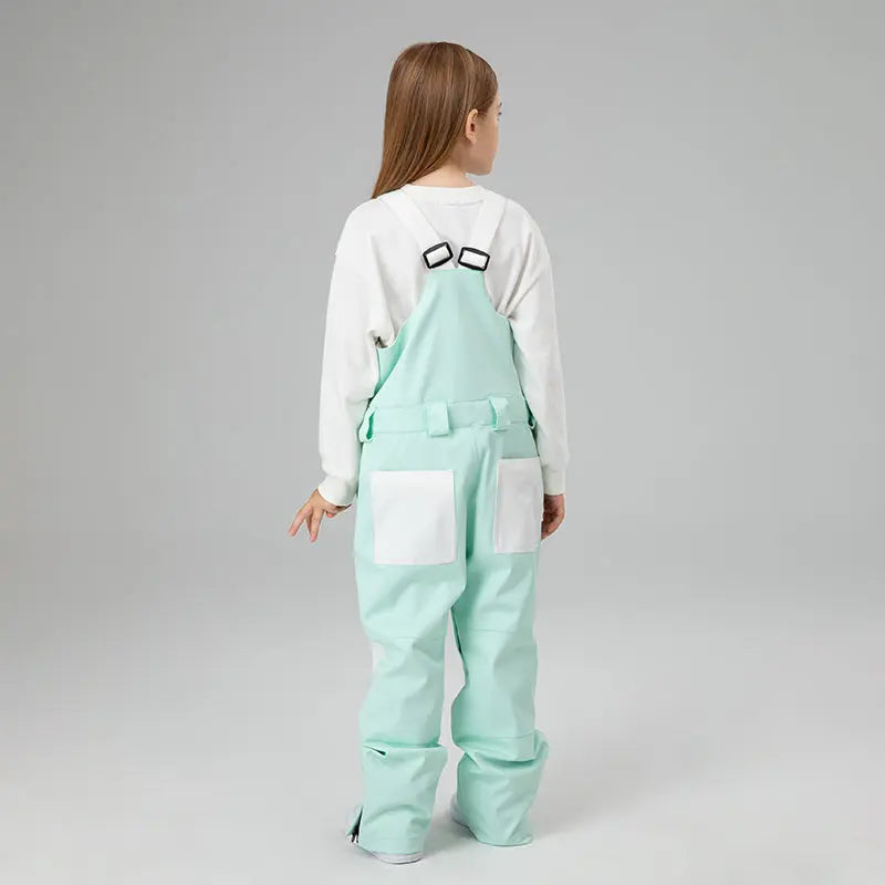 HOTIAN Girls Colorblock Ski Overall Bib Pants HOTIAN